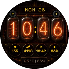 Nixie Retro watch face