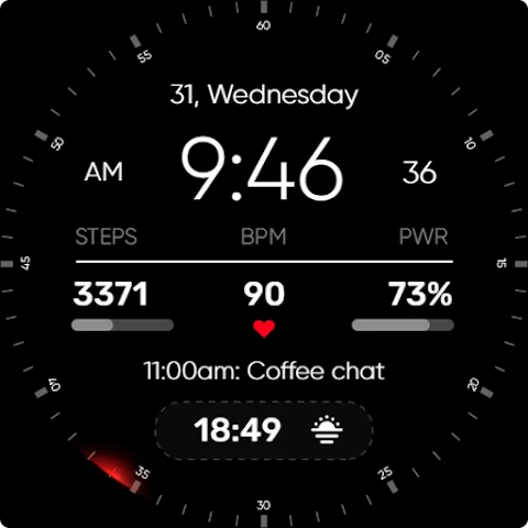 RE10 watch face