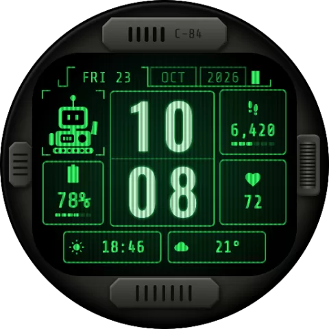 Retro-CTR watch face