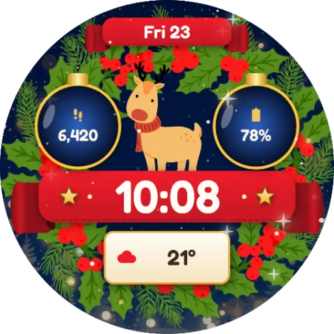 Wreath Friends watch face
